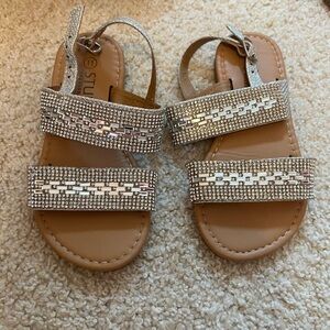 Silver Rhinestone Sandals